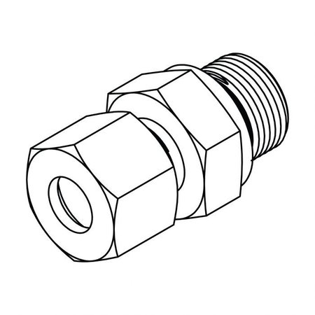 TOMPKINS Hydraulic Fitting-Metric CompressionS20(30X2.0)-08BSPP MALE STUD CPLG MC6052-S20-08